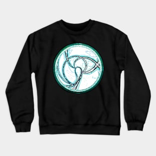 Blue-Green Loops Crewneck Sweatshirt